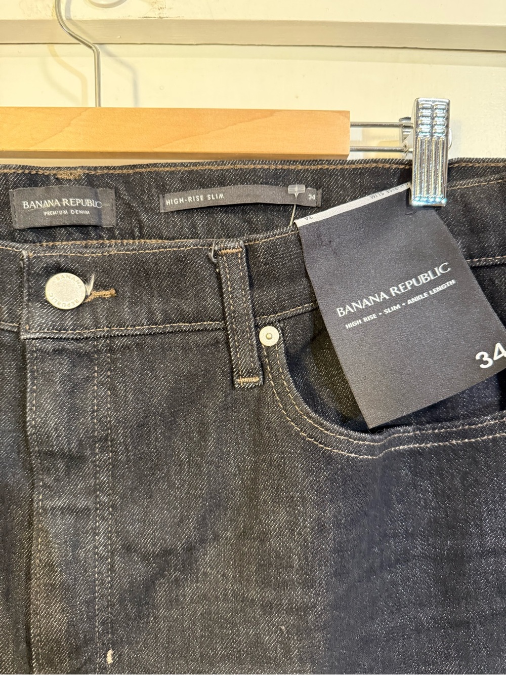 Banana Republic High-Rise Slim Dark Wash Jeans
